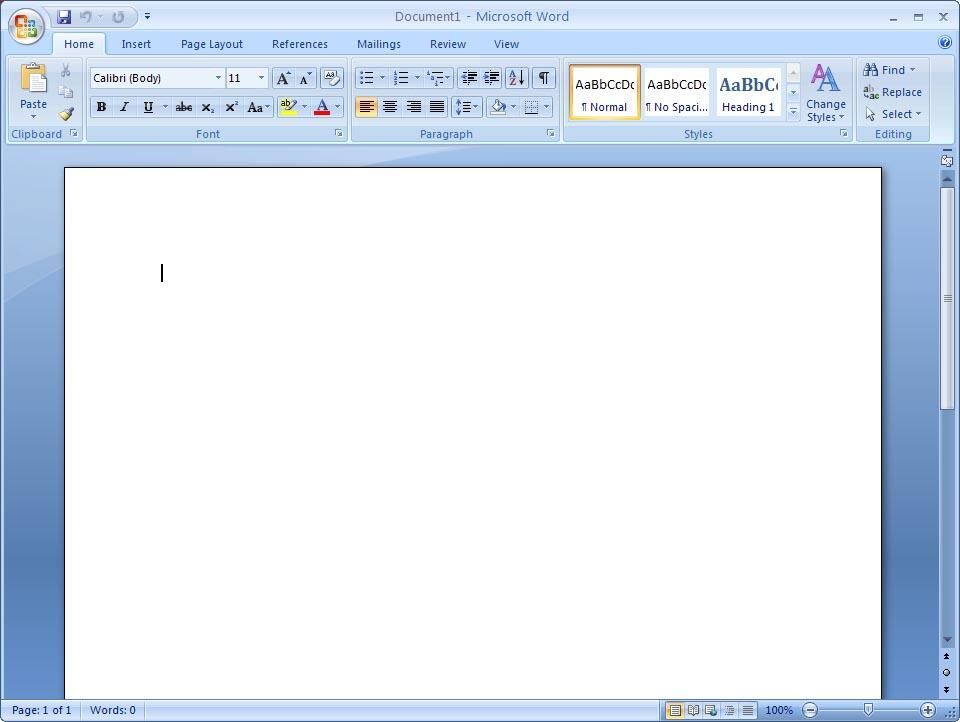 Microsoft Word For Windows 2007 